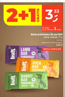 Baton proteinowy dla psa Bult Duck Bar promocja w Dealz