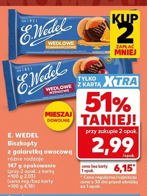 Biszkopty z galaretką owocową E. Wedel promocja w Kaufland