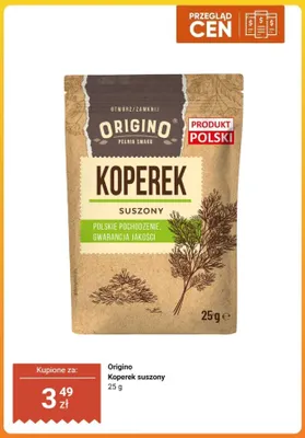 Koperek suszony Origino promocja w Dino