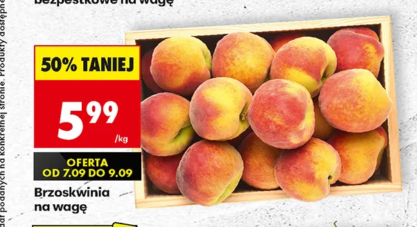 Brzoskwinie promocja w Biedronka