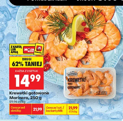 Krewetki gotowane Marinero promocja w Biedronka