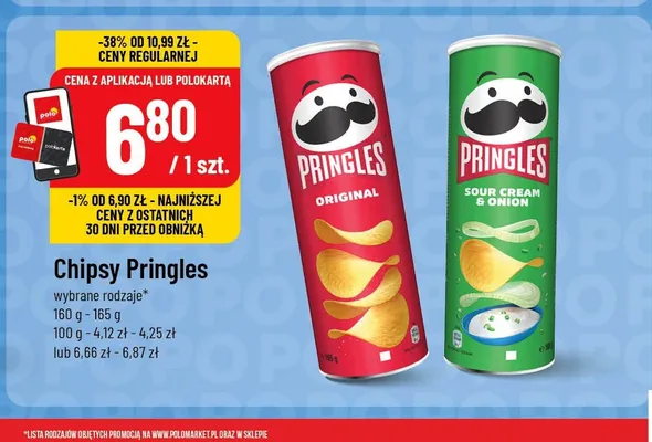 Chipsy Pringles Original promocja w POLOmarket
