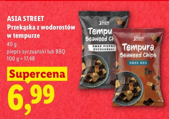 Przekąska z wodorostów w tempurze BBQ Asia Street promocja w Lidl