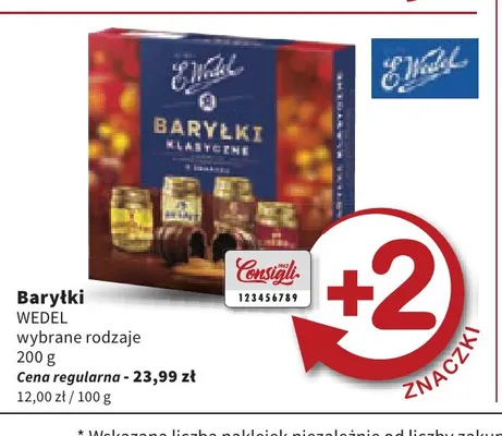 Baryłki E.Wedel promocja w Intermarche