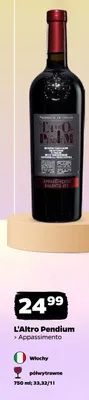 Wino czerwone L'Altro Pendium Appassimento włoskie półwytrawne promocja w Netto