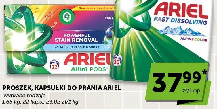 Kapsułki do prania Ariel Allin1 Pods promocja w Groszek