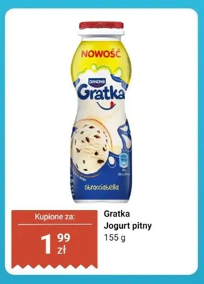 Jogurt pitny Danone Gratka stracciatella promocja w Dino