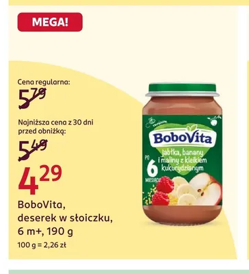 Deserek w słoiczku 6 m+ BoboVita promocja w Rossmann