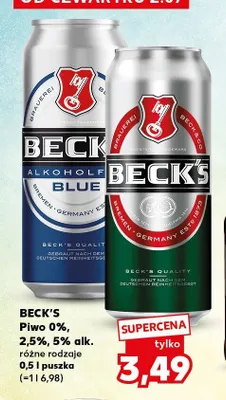 Piwo bezalkoholowe Beck's Blue promocja w Kaufland