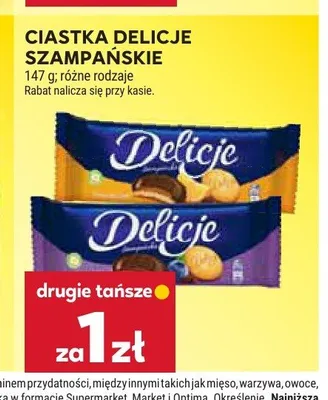 Ciastka Delicje Szampańskie promocja w Stokrotka