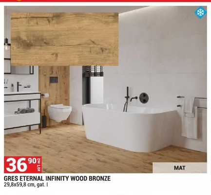 Gres Eternal Infinity Wood Bronze 29,8x59,8cm gat. I mat promocja w Merkury Market
