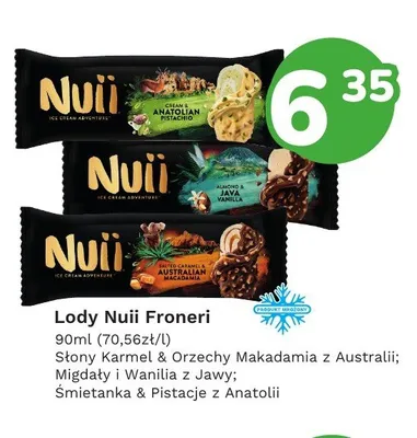 Lody Nuii Froneri Śmietanka & Pistacje z Anatolii promocja w Limonka
