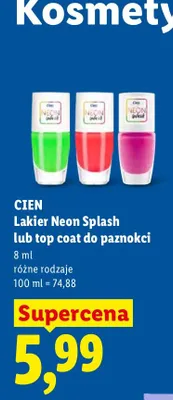 Top coat do paznokci Cien promocja w Lidl