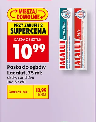 Pasta do zębów Lacalut sensitive promocja w Biedronka