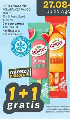 Lody owocowe arbuz Hortex promocja w Słoneczko