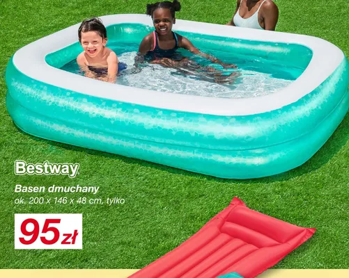 Basen dmuchany Bestway ok. 200x146x48cm promocja w KiK