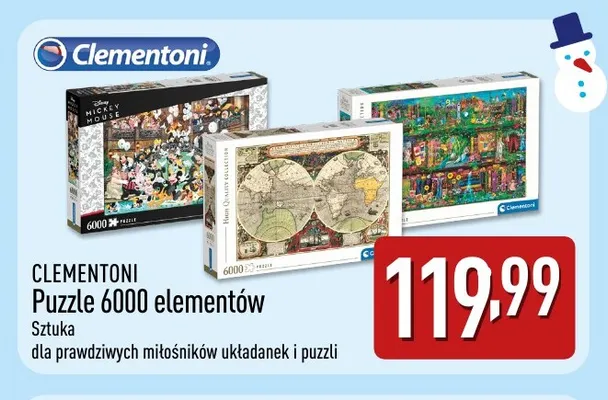 Puzzle 6000 elementów Clementoni promocja w Aldi