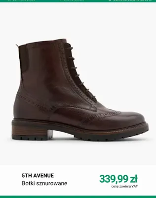 Botki sznurowane 5th Avenue promocja w Deichmann