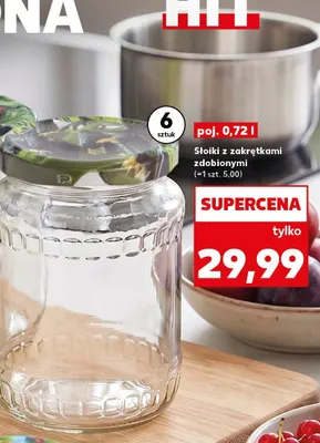 Słoiki z zakrętkami zdobionymi 0,72 l promocja w Kaufland