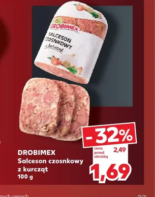 Salceson czosnkowy z kurcząt Drobimex promocja w Kaufland