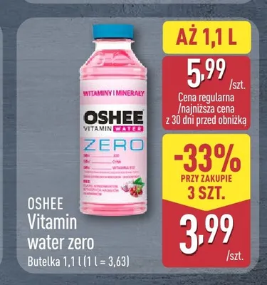 Napój Oshee Vitamin water zero promocja w Aldi