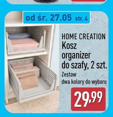 Kosz organizer do szafy HOME CREATION 2-pak promocja w Aldi