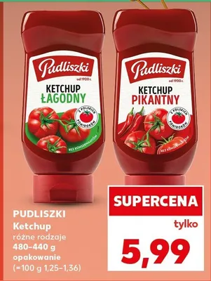 Ketchup różne rodzaje 480-440g opakowanie promocja w Kaufland