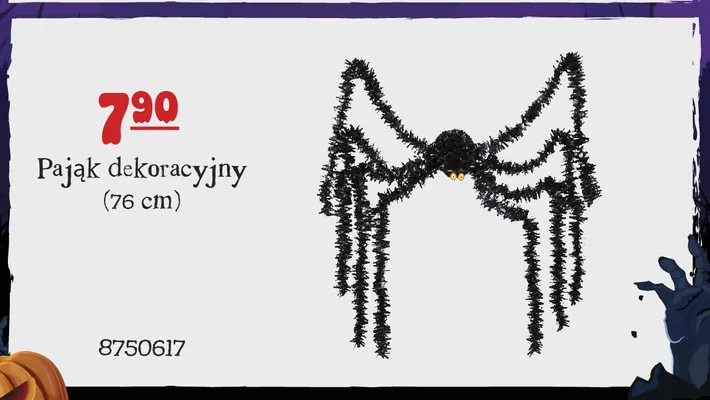 Pająk dekoracyjny 76 cm promocja w MR. DIY