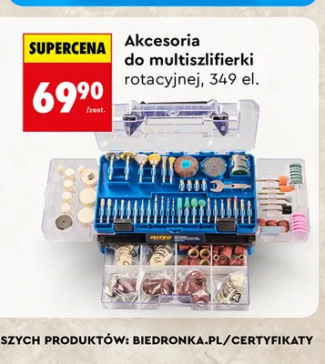 Akcesoria do multiszlifierki rotacyjnej Niteo promocja w Biedronka