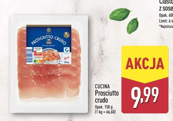 Prosciutto crudo promocja w Aldi