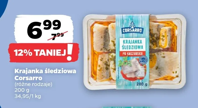 Krajanka śledziowa Corsarro promocja w Netto