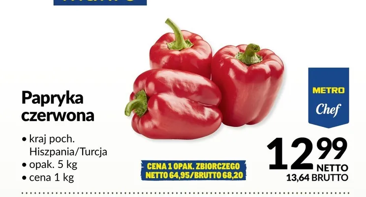 Papryka czerwona promocja w Makro