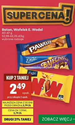 Wafelek E. Wedel WW promocja w Delikatesy Centrum