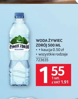 Woda źródlana Żywiec Zdrój promocja w Selgros
