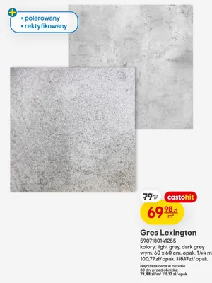 Gres Lexington 60x60cm 1,44m2 promocja w Castorama