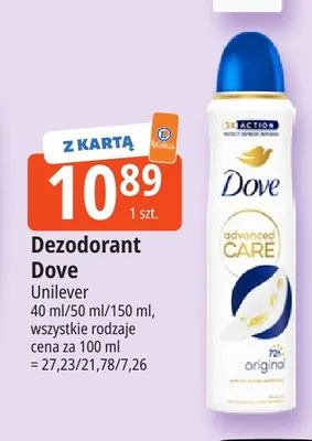 Dezodorant Dove 40 ml promocja w Leclerc