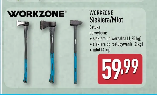 Siekiera uniwersalna 1,25 kg Workzone promocja w Aldi