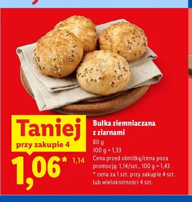 Bułka ziemniaczana z ziarnami promocja w Lidl