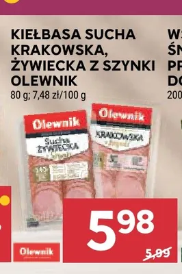 Kiełbasa sucha krakowska Olewnik promocja w Stokrotka