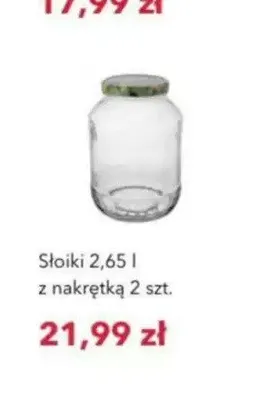 Słoiki z nakrętką 2-pak 2,65 l promocja w Nela