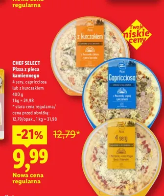 Pizza z pieca kamiennego capricciosa Chef Select promocja w Lidl