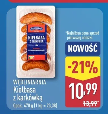 Kiełbasa z karkówką Wędliniarnia promocja w Aldi