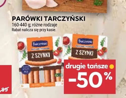 Parówki Tarczyński z szynki promocja w Stokrotka