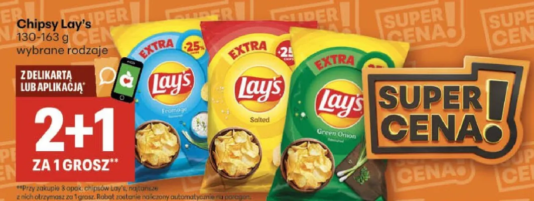 Chipsy Lay's promocja w Delikatesy Centrum