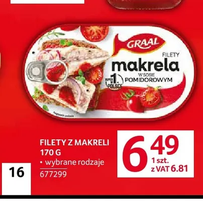 Filety z makreli Graal promocja w Selgros