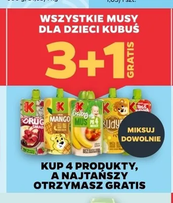 Musy dla dzieci Kubuś promocja w Netto