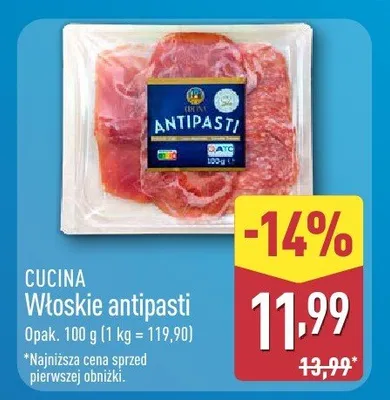 Włoskie antipasti Cucina promocja w Aldi