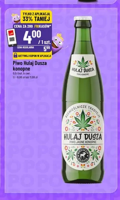 Piwo Hulaj Dusza konopne promocja w POLOmarket