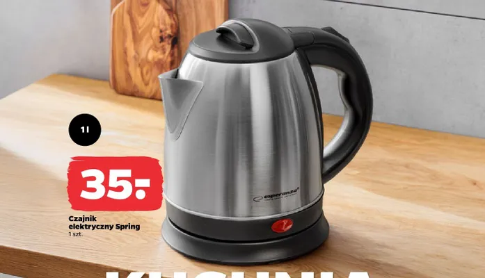 Czajnik elektryczny Esperanza Spring 1 l promocja w Netto