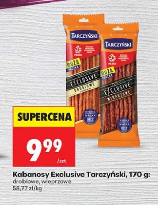 Kabanosy Exclusive Tarczyński wieprzowe promocja w Biedronka
